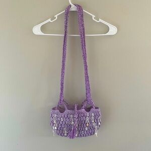 Kimchi Blue Beaded Raffia Bag
